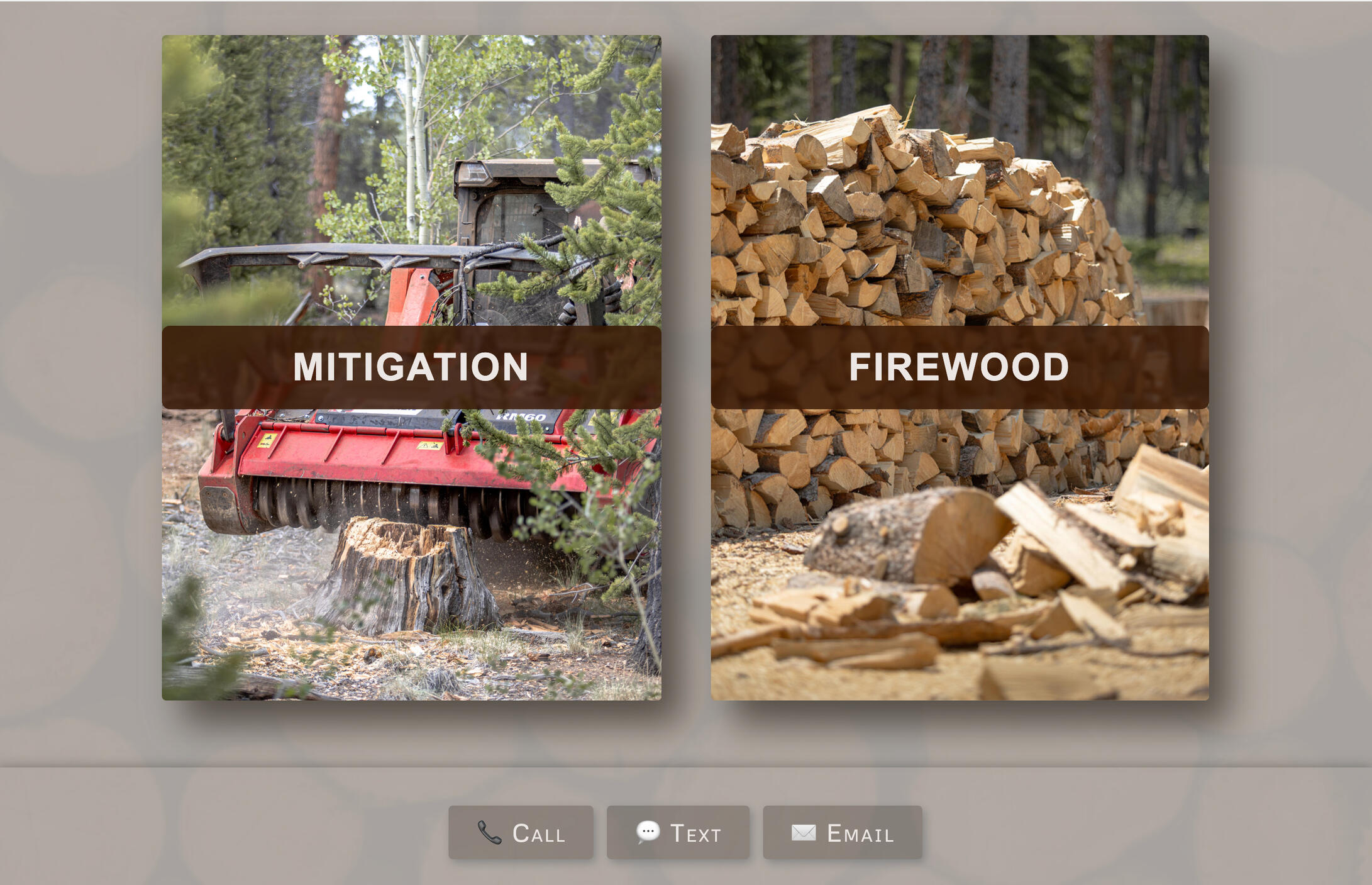 Custom Website Design for a Breckenridge Tree Service | Alternate Aspect Custom tree service website designed by Alternate Aspect featuring forest mitigation and firewood services in Breckenridge, Colorado